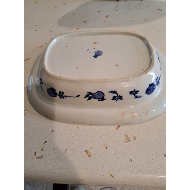 Ceramic 1900s Blue Onion Vegetable Bowls - Set of 2 For Sale - Image 7 of 9