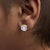 14K Yellow Gold 4.0 Cttw Round Lab Grown Diamond Solitaire Stud Earrings with Screw Backs, A Pair For Sale - Image 4 of 5