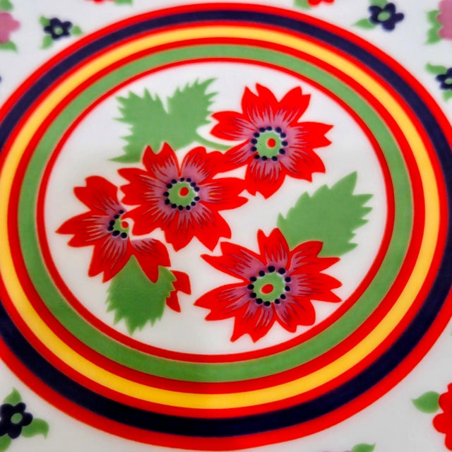 Heinrich & Co. Vintage Heinrich & Co. “Gypsy” Floral Porcelain Dessert Plates, Set of 6, Germany For Sale - Image 4 of 8