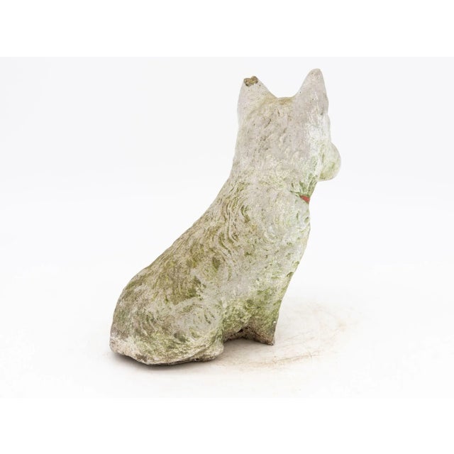White Westie Dog Garden Ornament Reconstituted Stone, English Mid 20th C. For Sale - Image 4 of 6