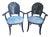 Pair of Lacquered Vintage Italian Hand Carved Grotto Chairs For Sale