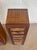 Wood Pair Vintage Leather & Cane Four Drawer Apothecary Chests, 1980s For Sale - Image 7 of 8