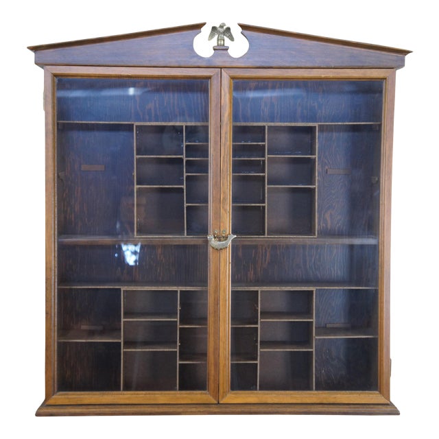 Antique Walnut III Open Pediment Wall Curio Chairish