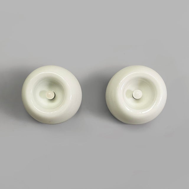 Italian Modern Velella Wall Lamps in Opaline Glass by Achille and Pier Giacomo Castiglioni for Flos, 1970s, Set of 2 For Sale - Image 15 of 15