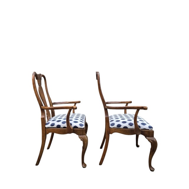 Wood Vintage Queen Anne Style Dining Chairs by Century Chair Co. – Set of 6 For Sale - Image 7 of 12
