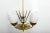 Paavo Tynell Brass and Glass Five-Arm Chandelier For Sale - Image 4 of 7