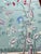 Exquisitely hand-painted 4-panel chinoiserie mural set with elegant dusty blue backdrop, featuring layered blooming...