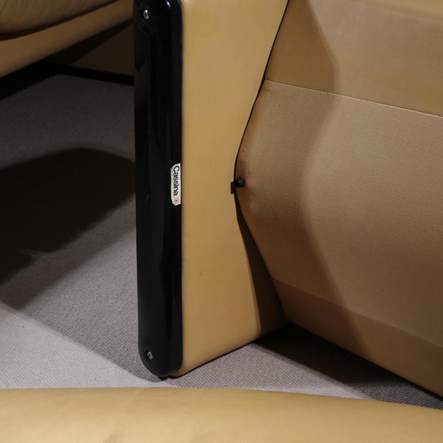 Leather Maralunga Ottoman by Vico Magistretti for Cassina, Italy, 1973 For Sale - Image 12 of 14