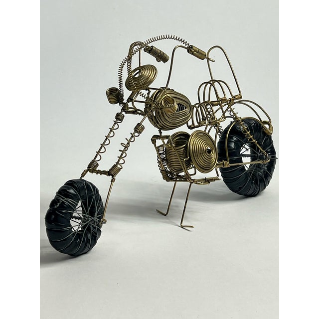 Vintage Wire Motorcycle Sculpture For Sale In Atlanta - Image 6 of 12