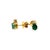 2020s 18ct Yellow Gold Emerald & Diamond Stud Earrings 1.06ct 2.41g, A Pair For Sale - Image 5 of 10