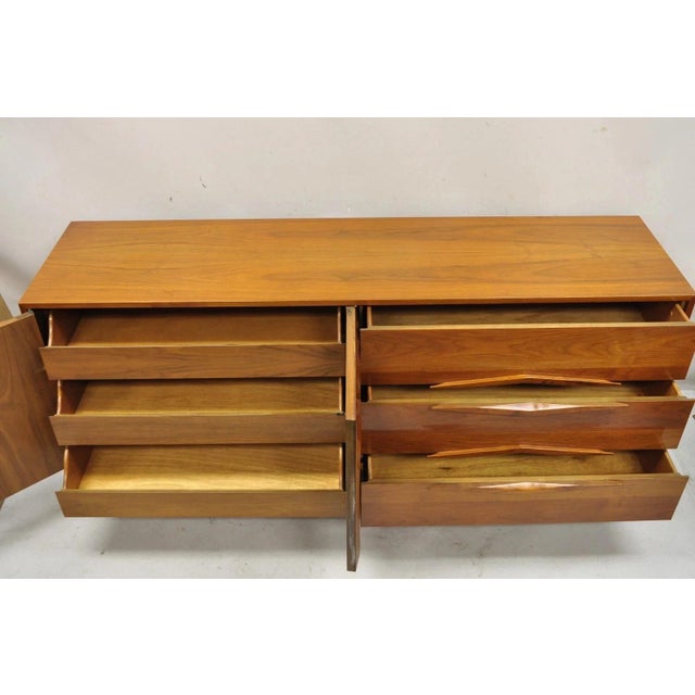 Mid 20th Century Albert Parvin for James Cameron Mid Century Modern Walnut Dresser Credenza For Sale - Image 5 of 12