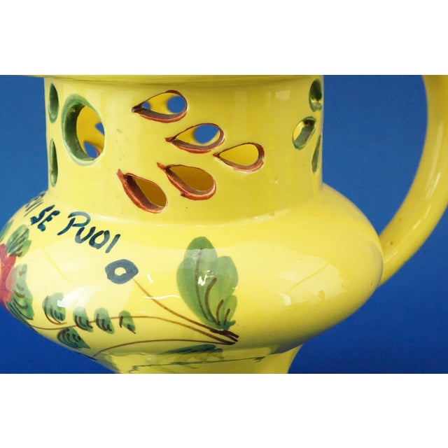 Majolica Ceramic Drink if You Can Jug Vase from Cooperativa Ceramica Imola, Italy, 1920s For Sale - Image 11 of 16