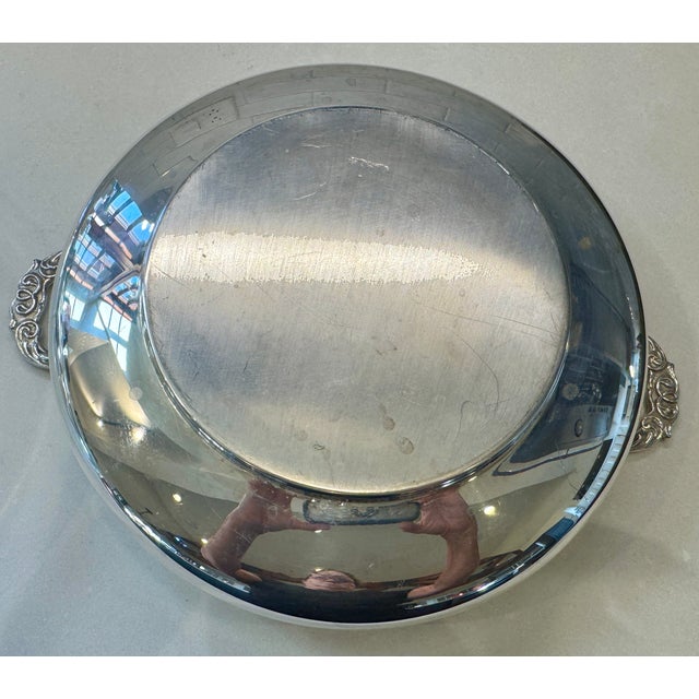 1950s Silverplate Covered Serving Dish With Pyrex Insert For Sale In Boston - Image 6 of 7