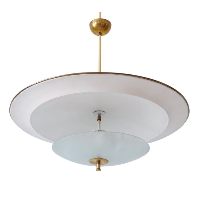 Large Mid-Century Modern UFO Ceiling or Pendant Lamp, Germany, 1950s For Sale
