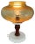 Mid-Century Glass & Wood Table Lamp, Czechoslovakia, 1970s For Sale