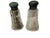 1930s Vintage Cut Crystal Glass Sterling Silver Salt Pepper Shakers For Sale - Image 5 of 8