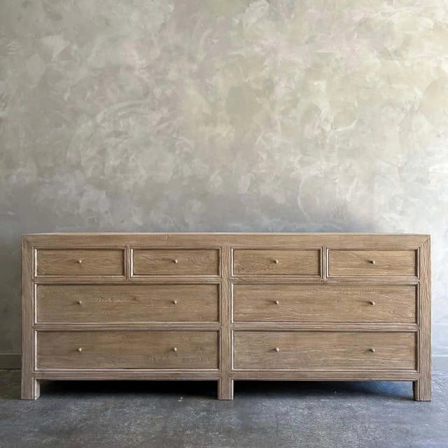 Custom Reclaimed Elm Wood Dresser in Natural Finish For Sale In Los Angeles - Image 6 of 8