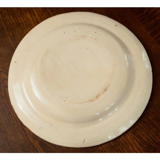 Hand-Painted Dutch Faience Plate, 18th Century For Sale - Image 7 of 8