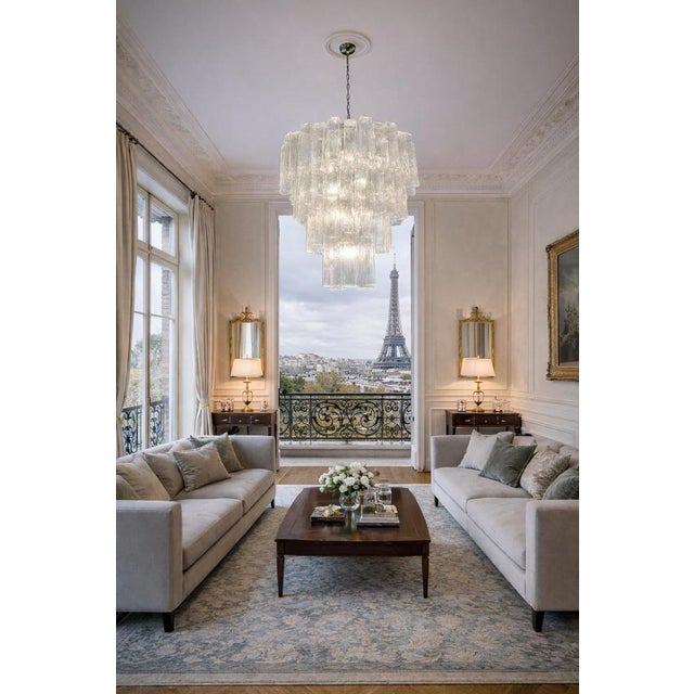 Italian Chandelier in Murano Glass, 1990 For Sale - Image 6 of 14