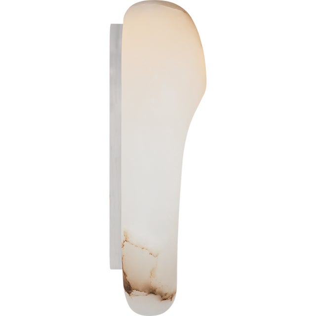 Esculpa 14" Rounded Wall Light in Alabaster and Polished Nickel Designer: Kelly Wearstler Finish: Alabaster and Polished...