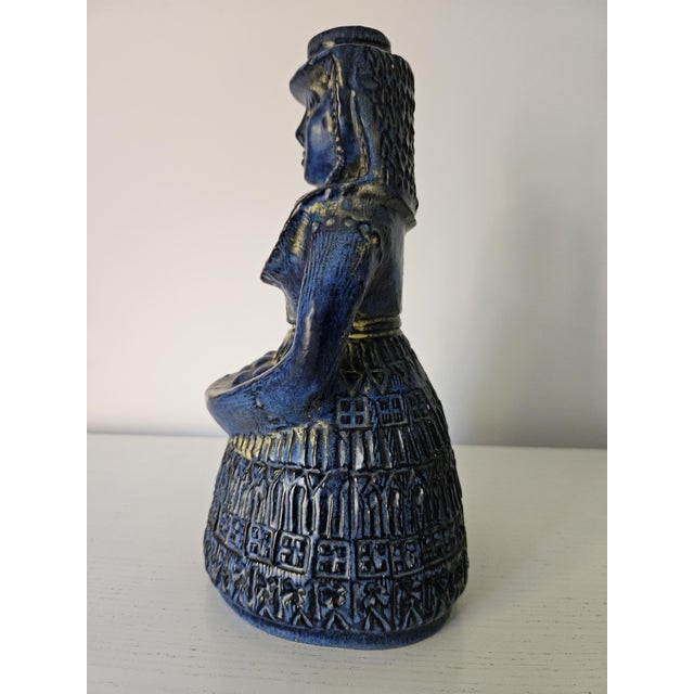 Ceramic Figurine of Woman with Basket of Fruit from Bay Keramik, Germany, 1960s For Sale - Image 5 of 14