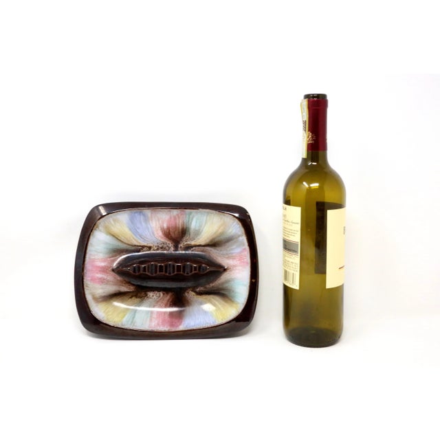 Vintage Multicolor Mid-Century Ceramic Ashtray For Sale - Image 4 of 4
