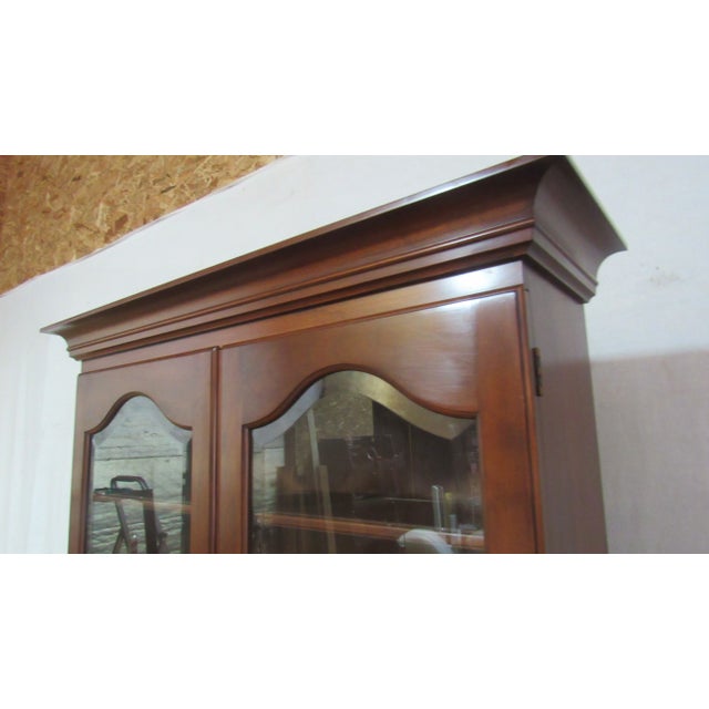 Late 20th Century John Hancock Henkel Harris Secretary Desk Cherry Secret Compartment For Sale - Image 11 of 11