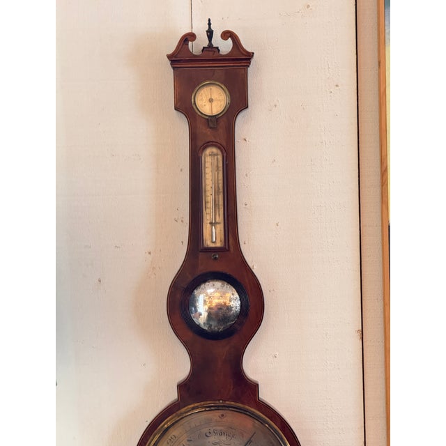 Early 19th Century George III Mahogany Barometer For Sale - Image 5 of 13