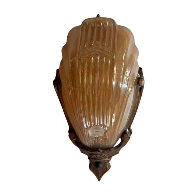 Markel Corporation 1920s Stamped Markel Art Deco Single Wall Sconce For Sale - Image 4 of 7