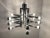 Chrome Chandelier attributed to Gaetano Sciolari, 1970s, in Flawless conditions. Designed 1970 to 1979 This piece is...