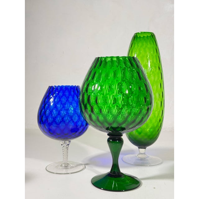 Mid-Century Empoli Glass, 1960s, Set of 3 For Sale - Image 10 of 18
