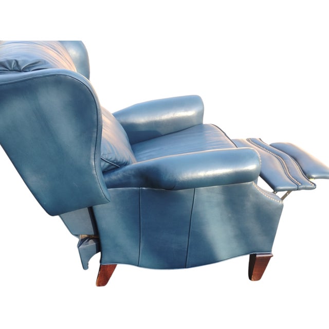 2000 - 2009 Experience Unmatched Comfort: A Pair of MotionCraft Full Grain Leather Recliners For Sale - Image 5 of 11