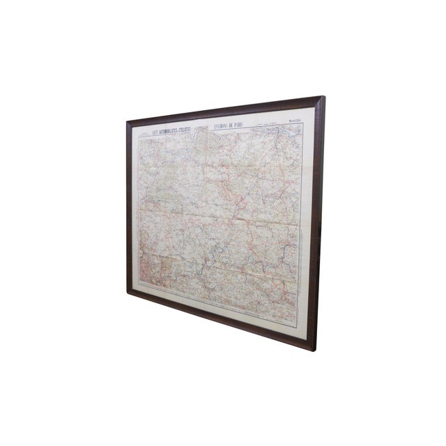 Antique ephemera road map titled Carte Automobilistes & Cyclists – Environs de Paris (Nord-Est), published by the renowned...
