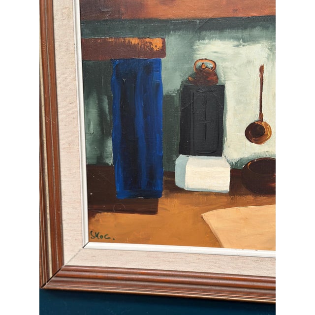 G. Skog, Interior, 1960s, Oil Painting on Canvas, Framed For Sale - Image 11 of 16