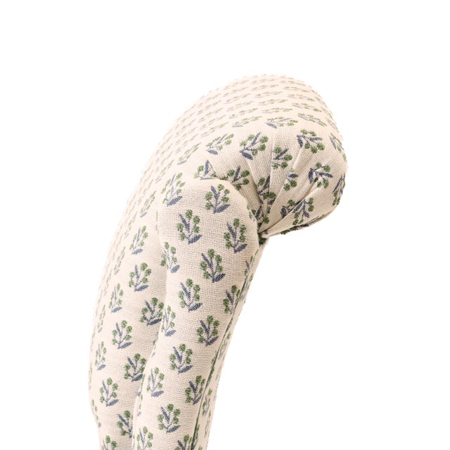 Ferrick Mason Upholstered Petite Slipper Antique Chair With Contrast Welting For Sale In Lexington, KY - Image 6 of 10