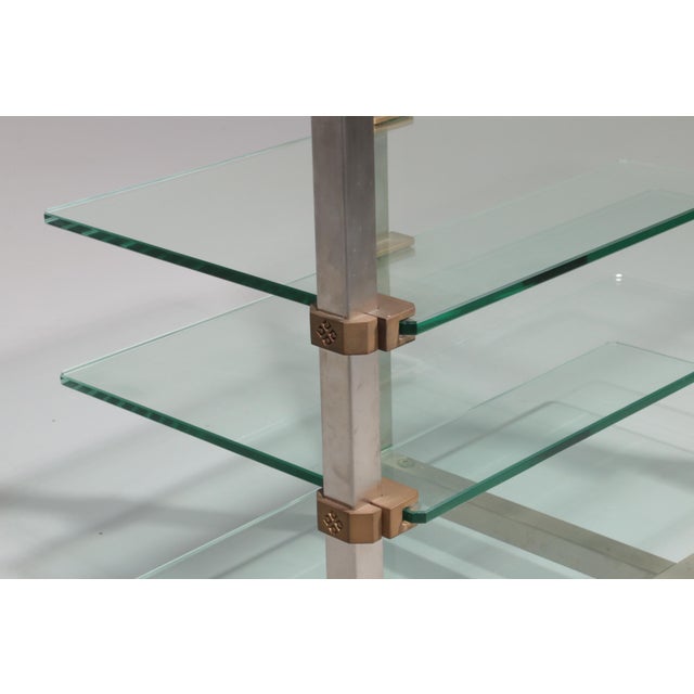 Metal Side Table on Wheels from Peter Ghyczy, 1970s For Sale - Image 7 of 16