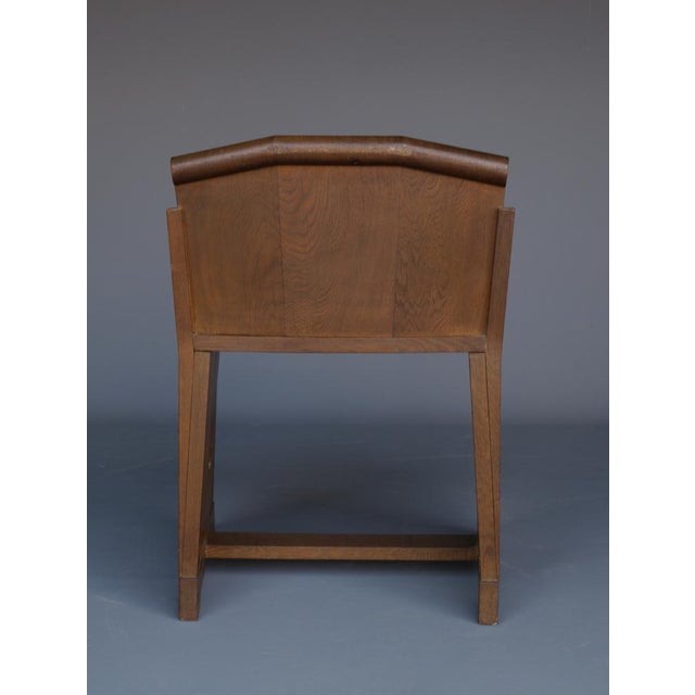 Wood Dutch Traditionalist Oak Side Chair, 1920s For Sale - Image 7 of 14