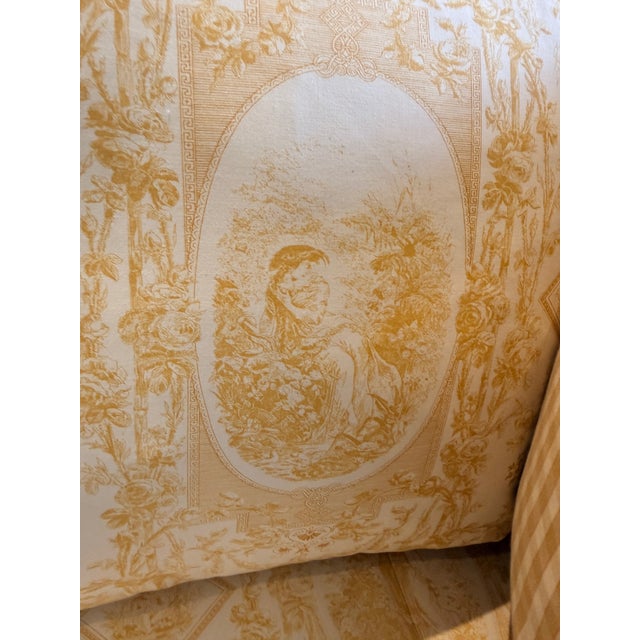 Custom Made Titley & Marr Toile Settee For Sale - Image 12 of 14