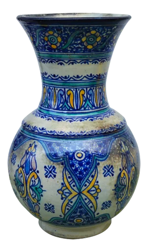 Moorish Ceramic Vase W/ Arabesque