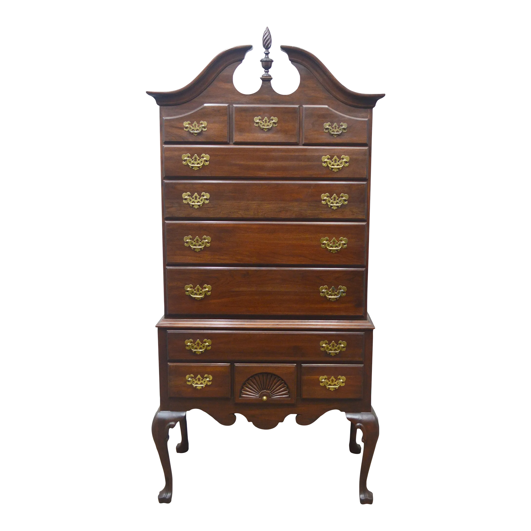 Ethan Allen Georgian Court Cherry Highboy | Chairish