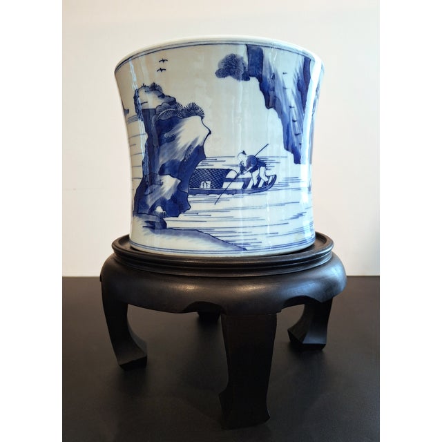 Chinese Porcelain Landscape Bitong For Sale - Image 4 of 12