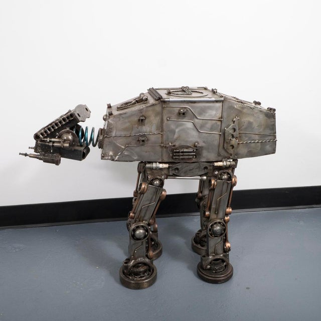 1980s Star Wars inspired Imperial walker sculpture For Sale - Image 5 of 12