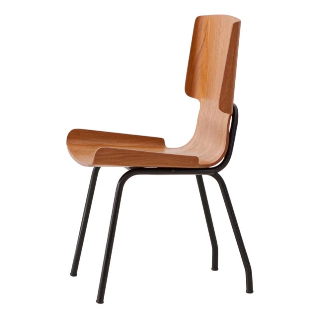 Italian Chair in Teak and Iron from Societa Compensati Curvi, 1950s For Sale