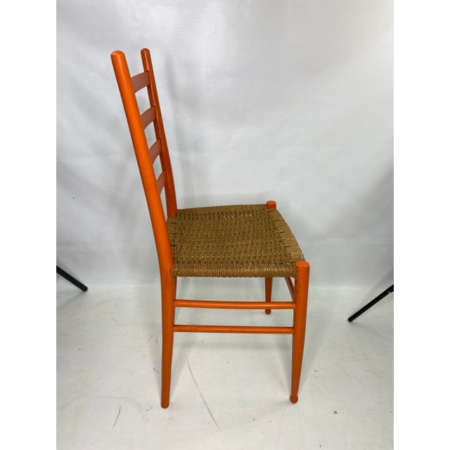 Gio Ponti Vintage Gio Ponti Style Orange Chair, Made in Italy For Sale - Image 4 of 13