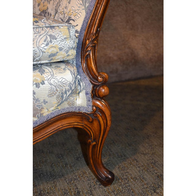 Vintage Carved Walnut French Style Rounded Back Chair Chairish