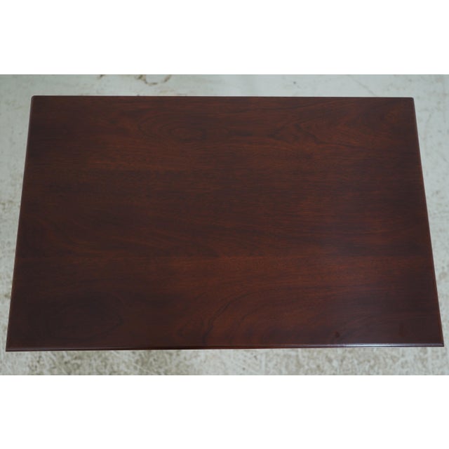 1990s Stickley Colonial Williamsburg Wa-1059 Mahogany 3 Drawer Console Table For Sale - Image 10 of 18