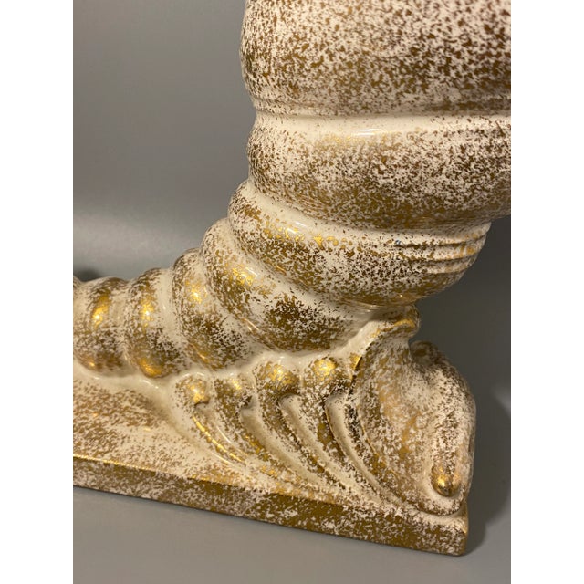 Mid-Century Modern Ceramic Cornucopia Vase For Sale In New York - Image 6 of 10