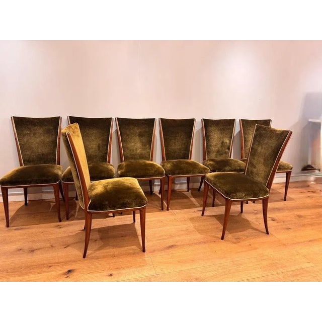 Dining Chairs attributed to Osvaldo Borsani, 1940s, Set of 8 For Sale - Image 3 of 9