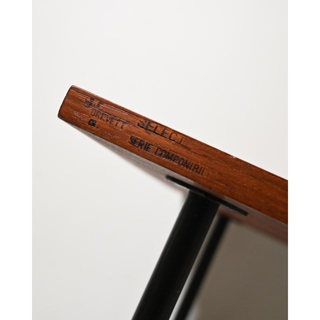Gastone Rinaldi Italian Teak and Metal Coffee Table by Gastone Rinaldi, 1970s For Sale - Image 4 of 8