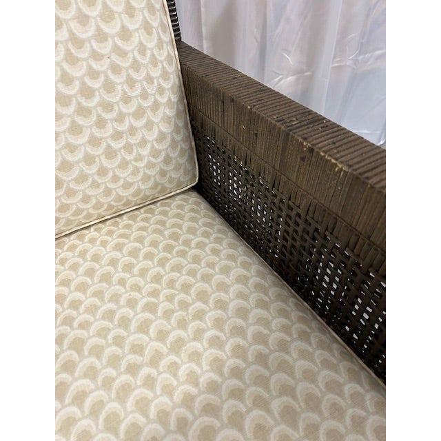 Brown Late 20th Century Bielecky Brothers Cane Rattan Woven Chair For Sale - Image 8 of 12